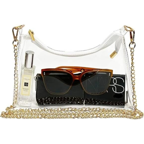 Clear Bag for Stadium Events Women's Purse Handbags Small Purse shoulder bag - Picture 7 of 7